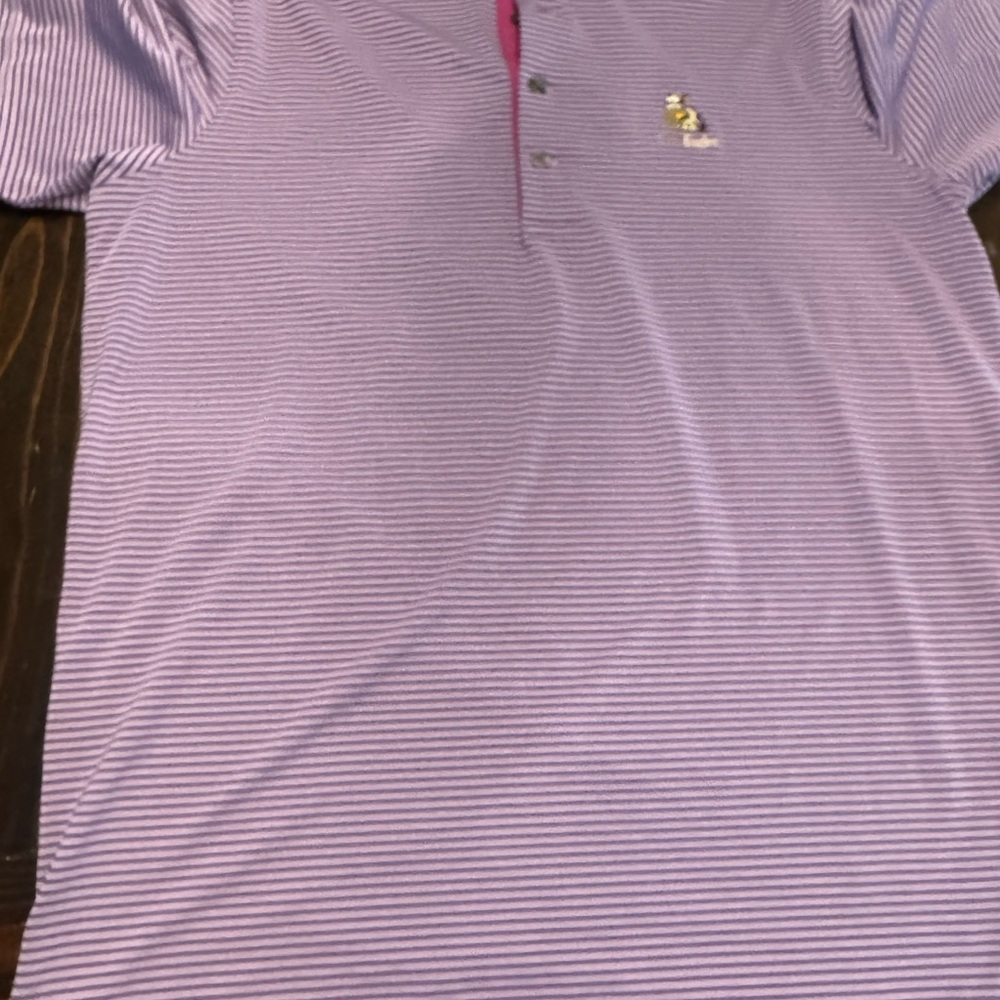 Greyson Purple Striped Polo Shirt